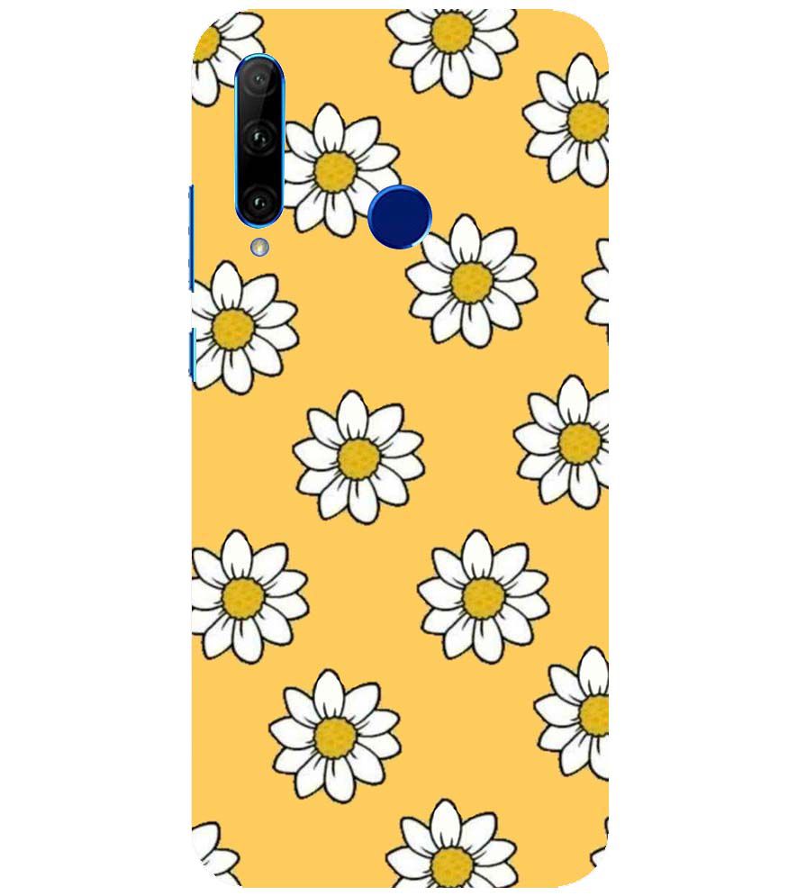 PS1316-White Sunflower Back Cover for Huawei Honor 10i