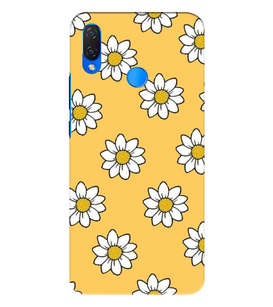 PS1316-White Sunflower Back Cover for Huawei Nova 3 and 3i