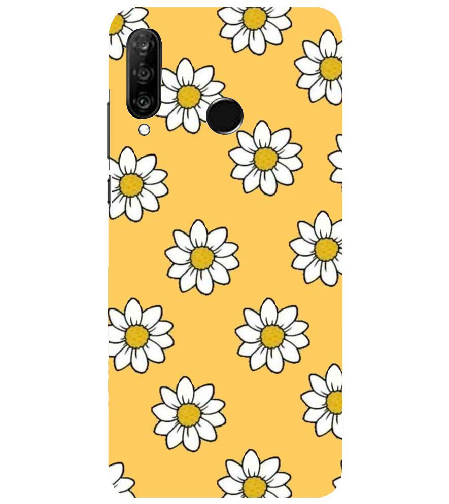 PS1316-White Sunflower Back Cover for Huawei nova 4e