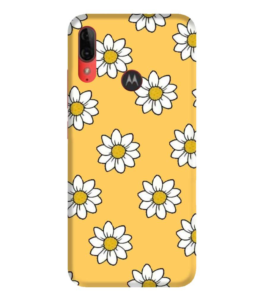 PS1316-White Sunflower Back Cover for Motorola Moto E6s