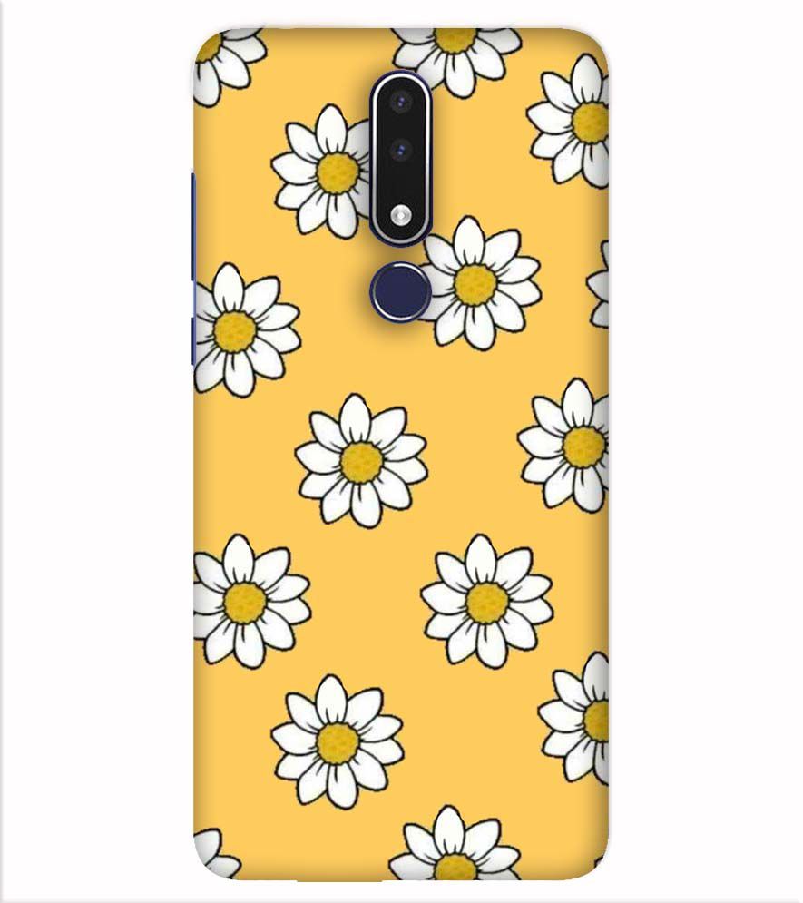 PS1316-White Sunflower Back Cover for Nokia 7.1