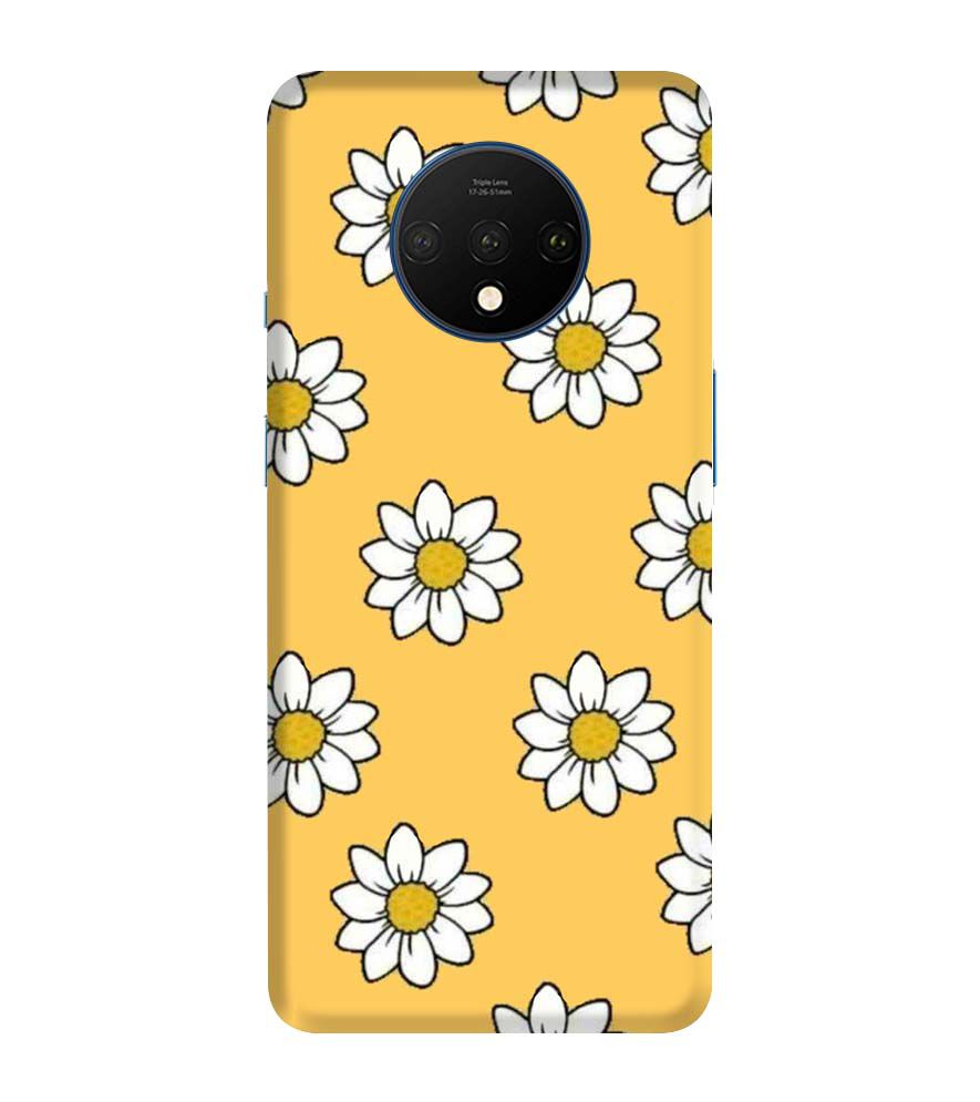 PS1316-White Sunflower Back Cover for OnePlus 7T