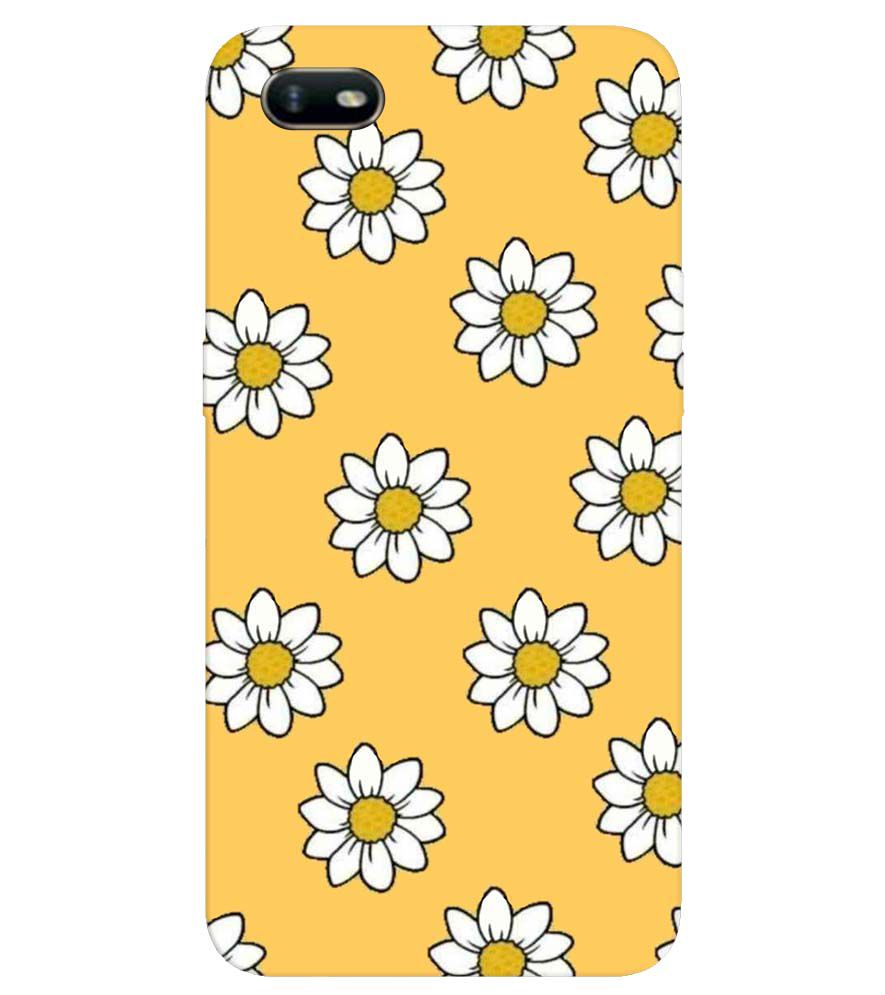 PS1316-White Sunflower Back Cover for Oppo A1k