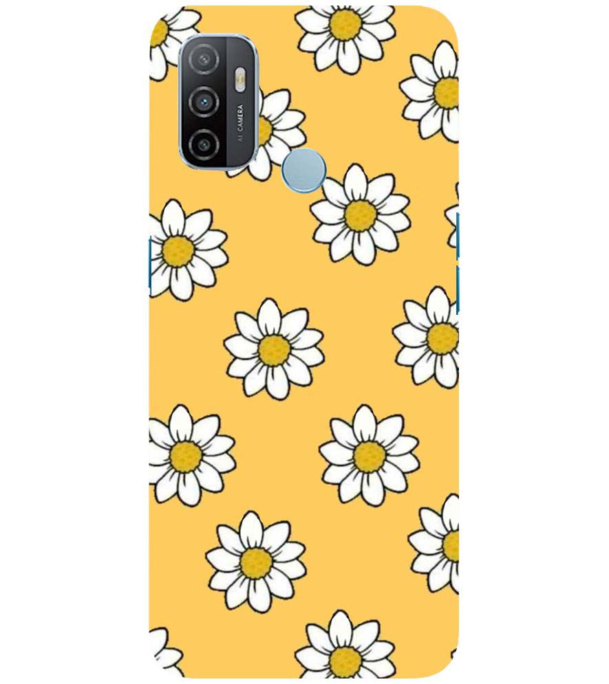 PS1316-White Sunflower Back Cover for Oppo A33