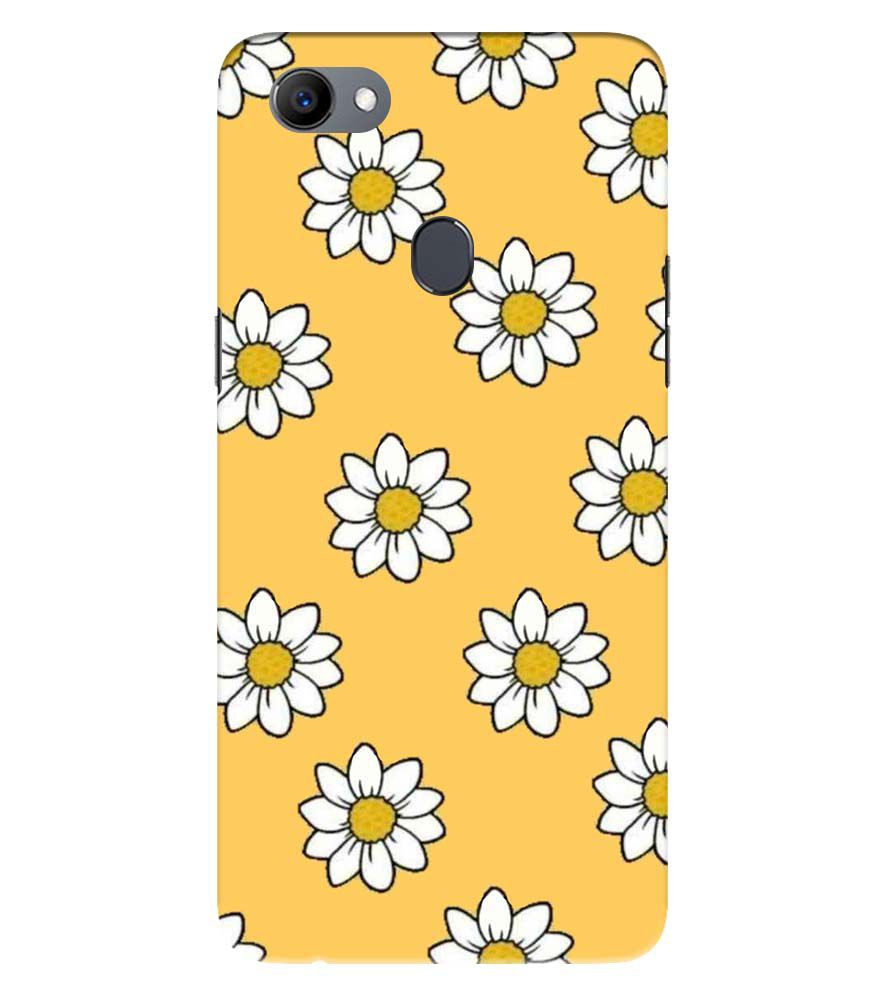 PS1316-White Sunflower Back Cover for Oppo F5 Plus