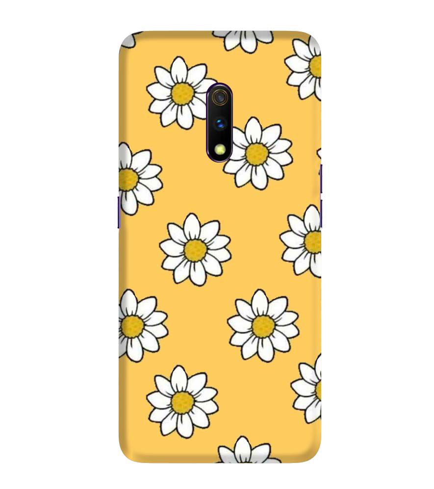 PS1316-White Sunflower Back Cover for Realme X