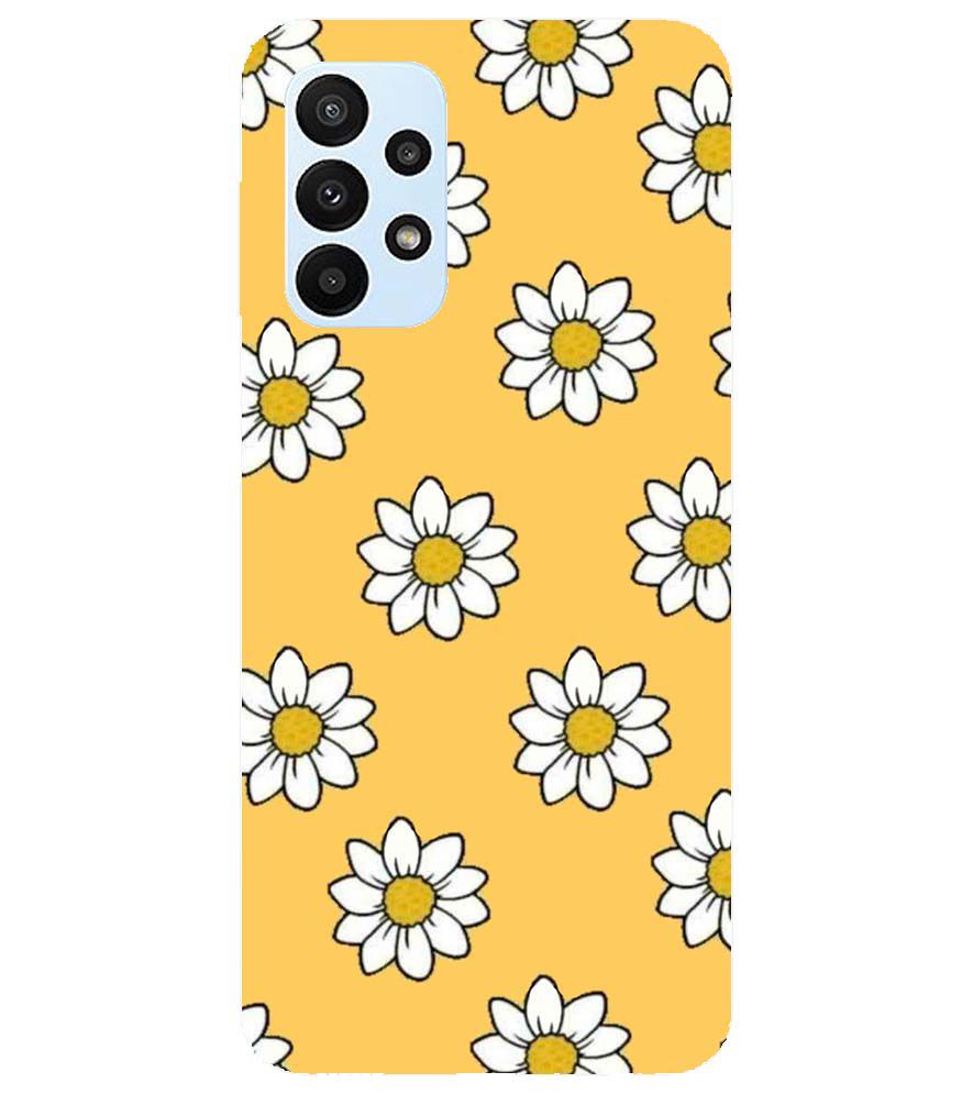 PS1316-White Sunflower Back Cover for Samsung Galaxy A23