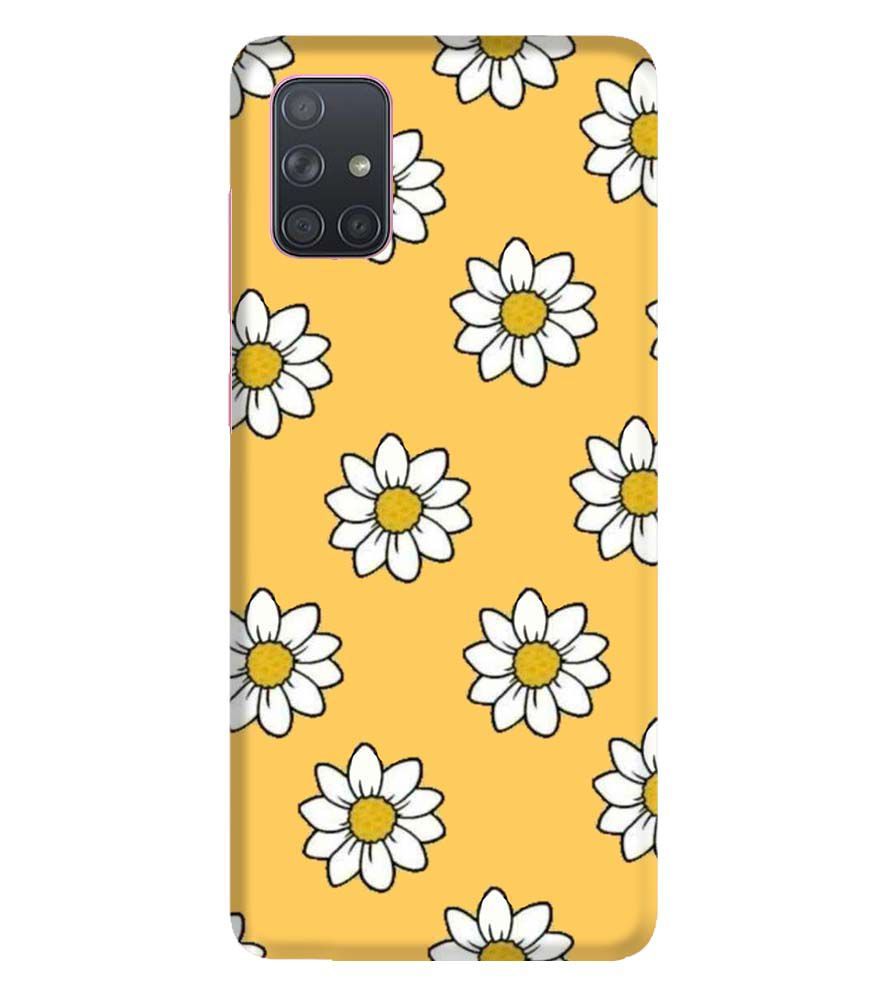 PS1316-White Sunflower Back Cover for Samsung Galaxy A71