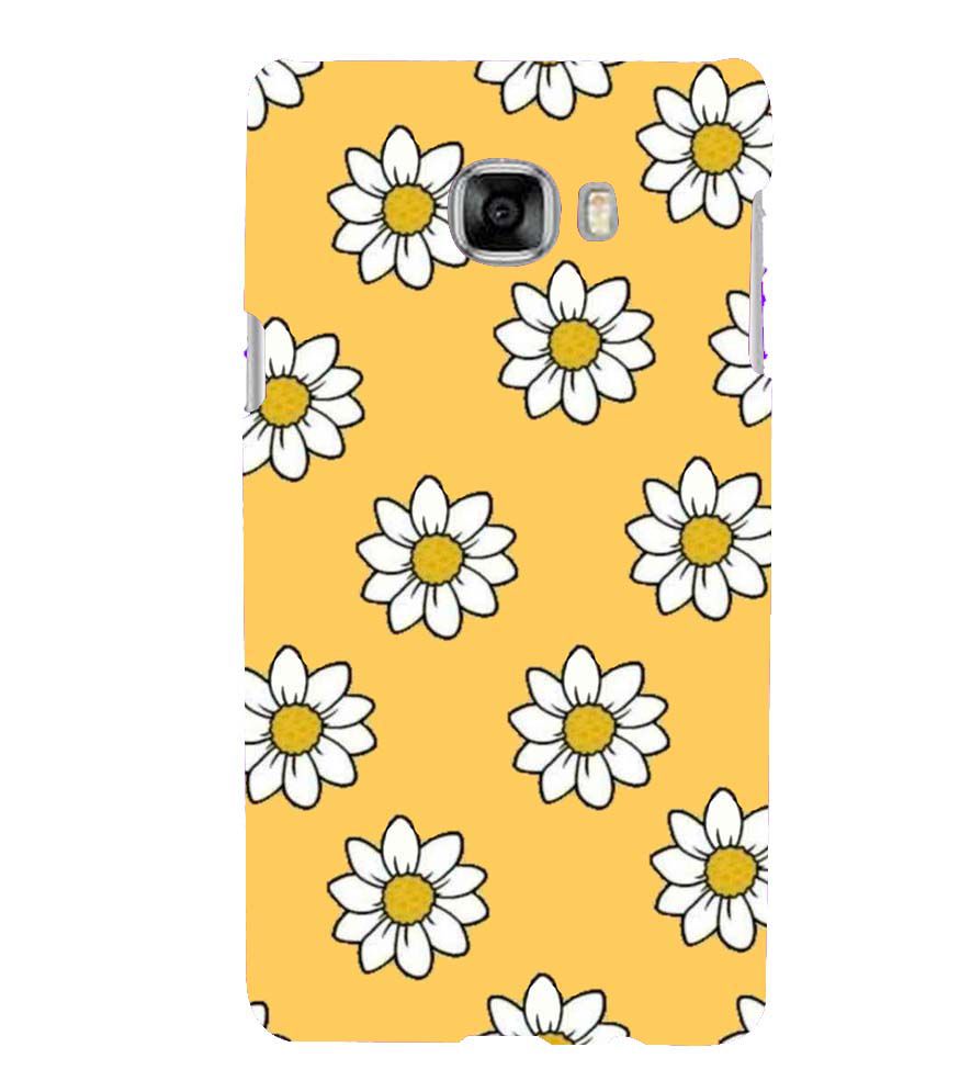 PS1316-White Sunflower Back Cover for Samsung Galaxy C7 Pro