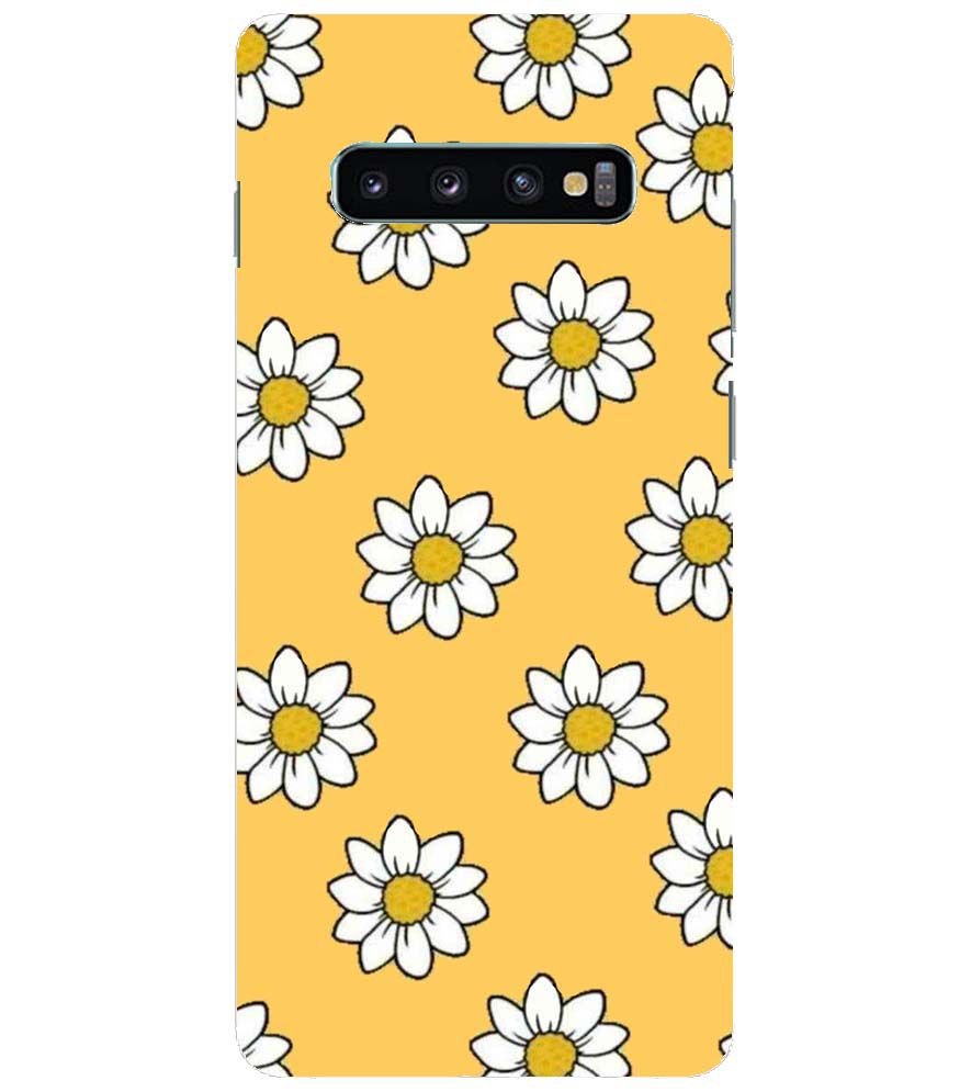 PS1316-White Sunflower Back Cover for Samsung Galaxy S10+ (Plus with 6.4 Inch Screen)