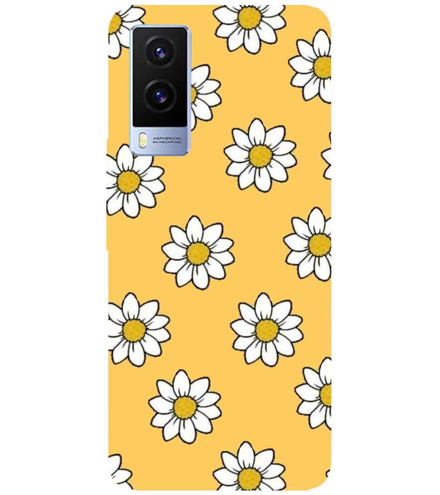 PS1316-White Sunflower Back Cover for Vivo V21e 5G