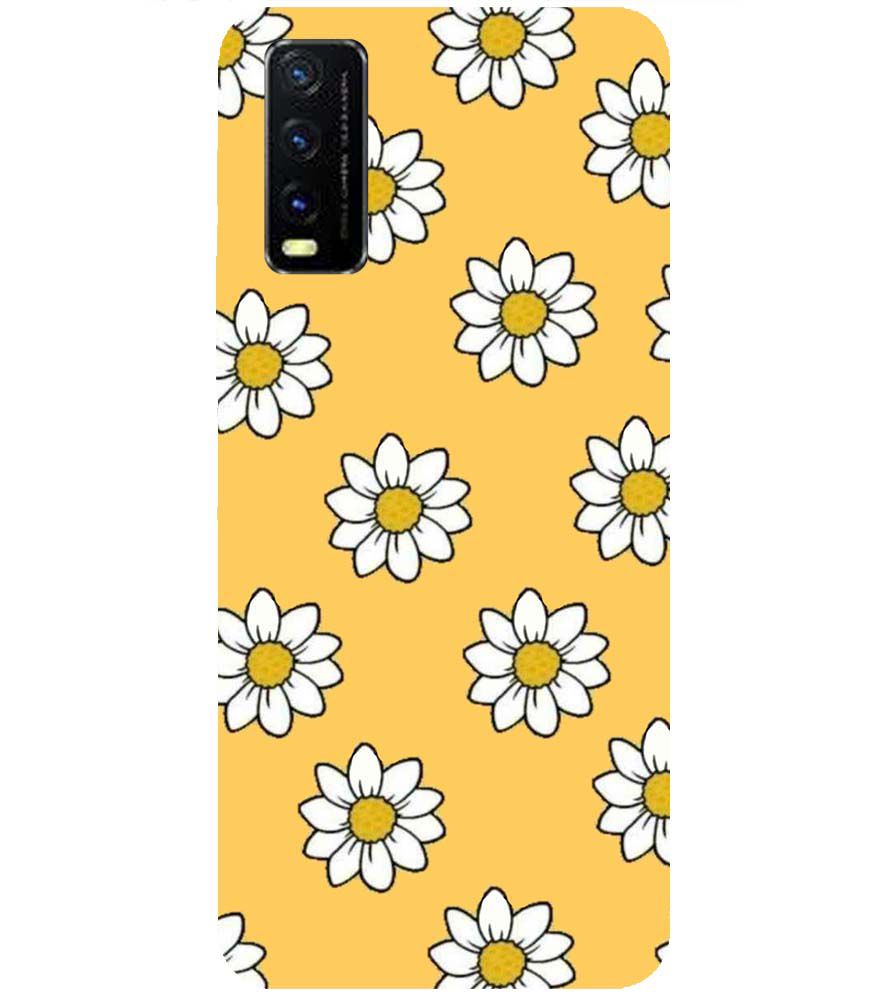 PS1316-White Sunflower Back Cover for vivo Y20s