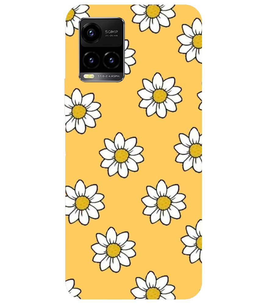 PS1316-White Sunflower Back Cover for vivo Y33s