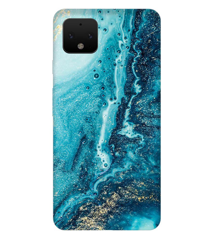 PS1317-Blue Marbles Back Cover for Google Pixel 4