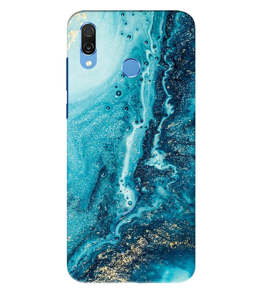 PS1317-Blue Marbles Back Cover for Huawei Honor Play