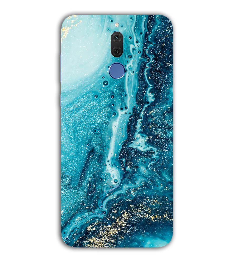 PS1317-Blue Marbles Back Cover for Huawei Mate 10 Lite