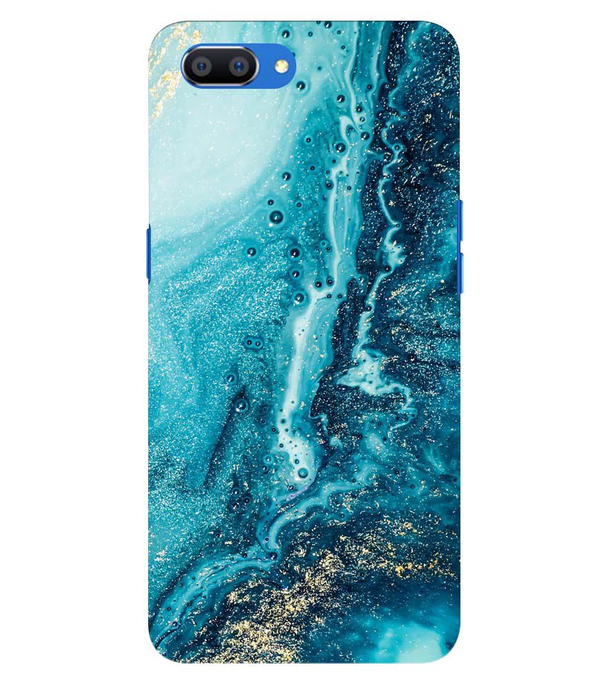 PS1317-Blue Marbles Back Cover for Oppo A5
