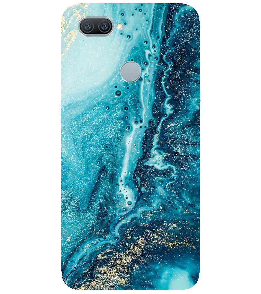 PS1317-Blue Marbles Back Cover for Oppo A7