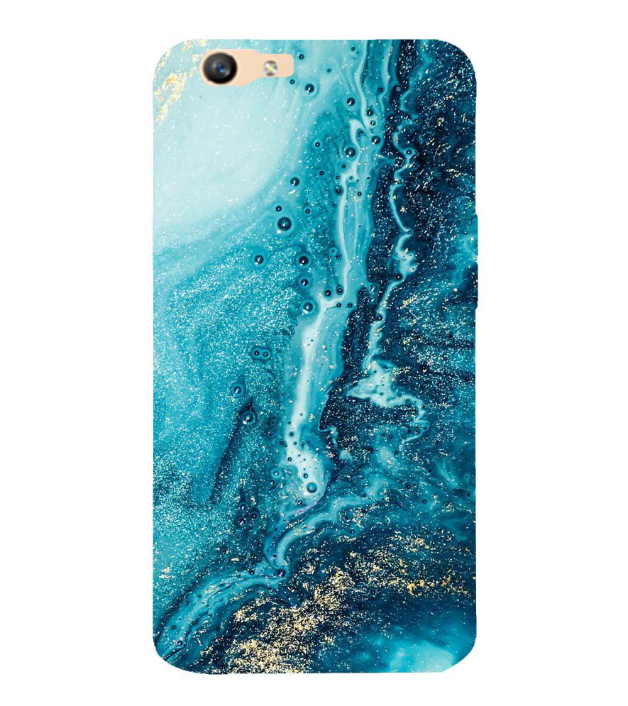 PS1317-Blue Marbles Back Cover for Oppo F1s : A59