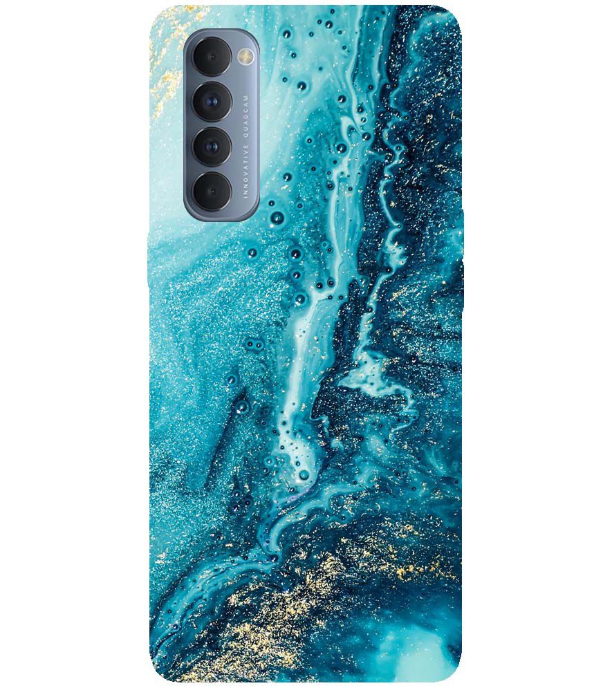 PS1317-Blue Marbles Back Cover for Oppo Reno4 Pro