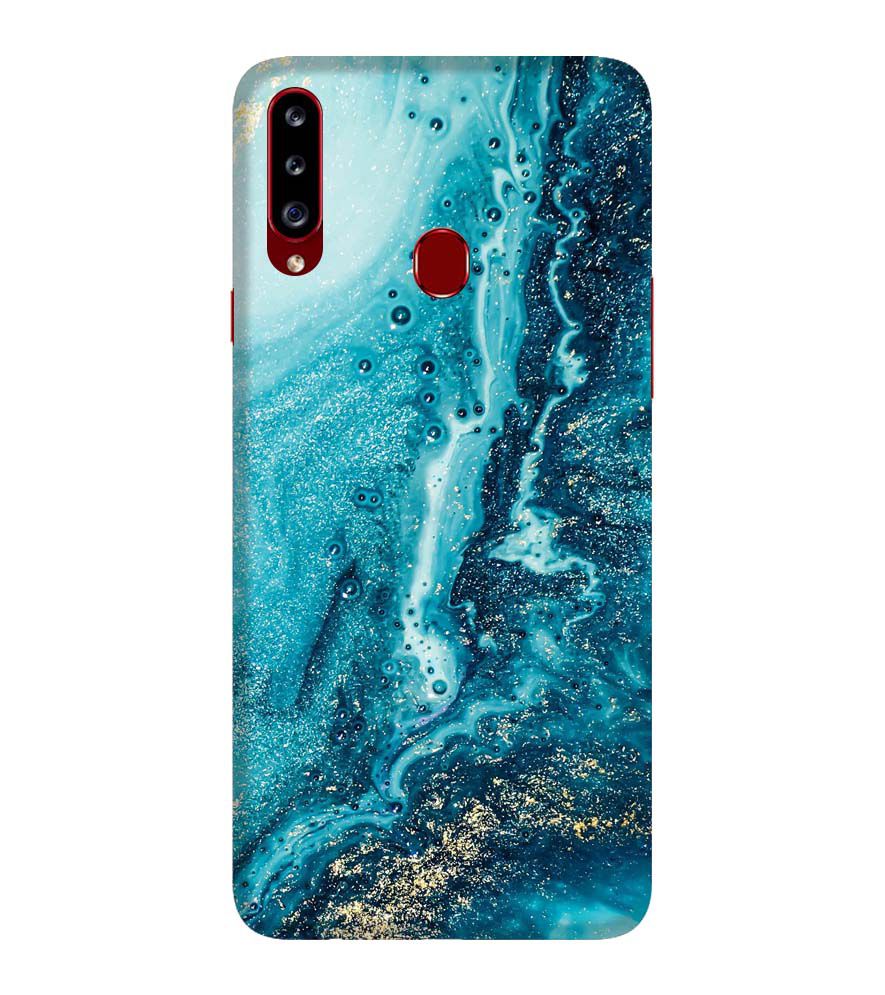 PS1317-Blue Marbles Back Cover for Samsung Galaxy A20s