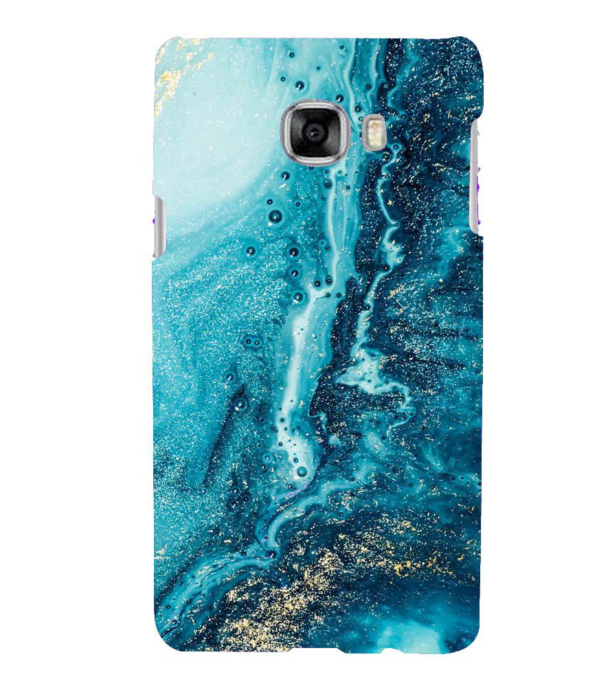 PS1317-Blue Marbles Back Cover for Samsung Galaxy C7 Pro