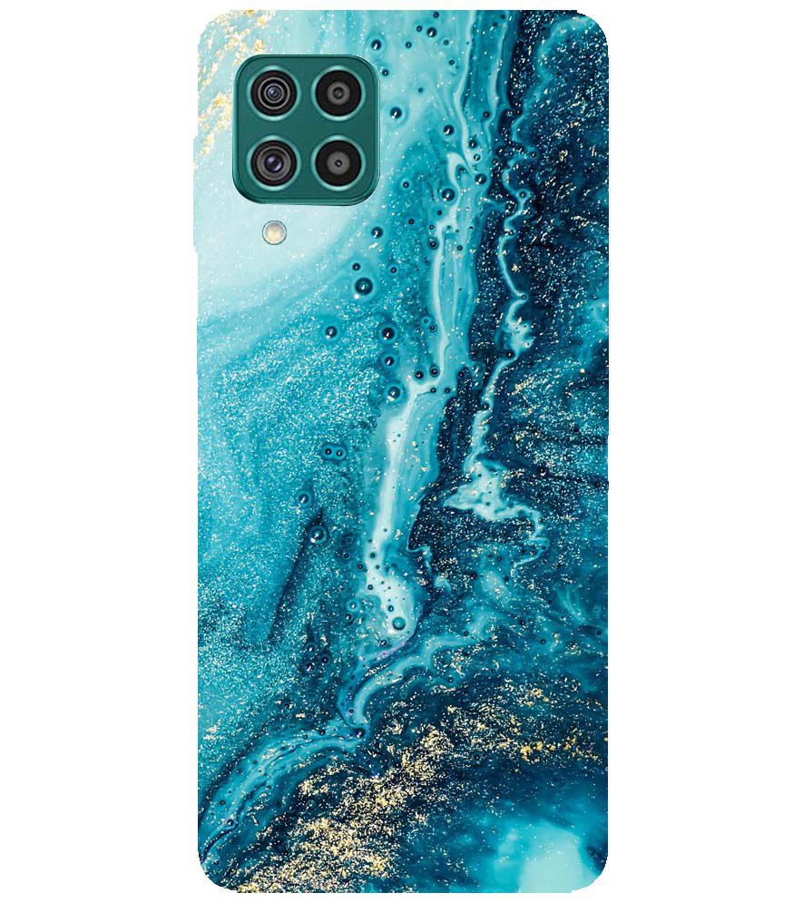 PS1317-Blue Marbles Back Cover for Samsung Galaxy F62