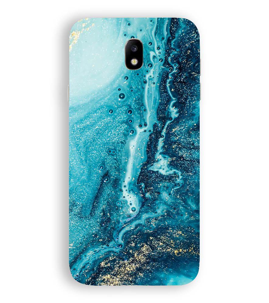 PS1317-Blue Marbles Back Cover for Samsung Galaxy J7 Pro