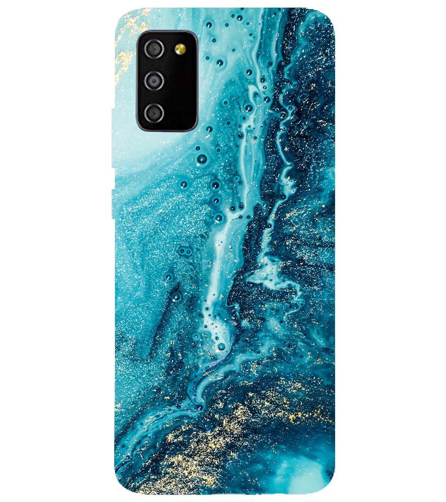 PS1317-Blue Marbles Back Cover for Samsung Galaxy M02s