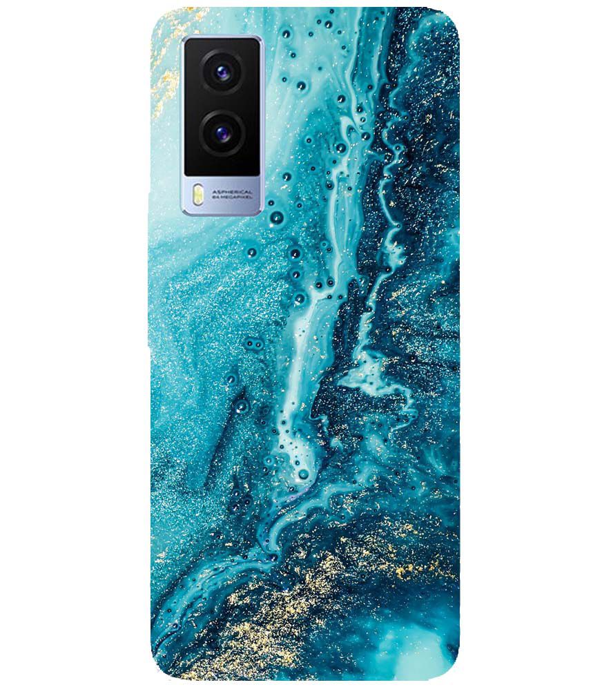 PS1317-Blue Marbles Back Cover for Vivo V21e 5G