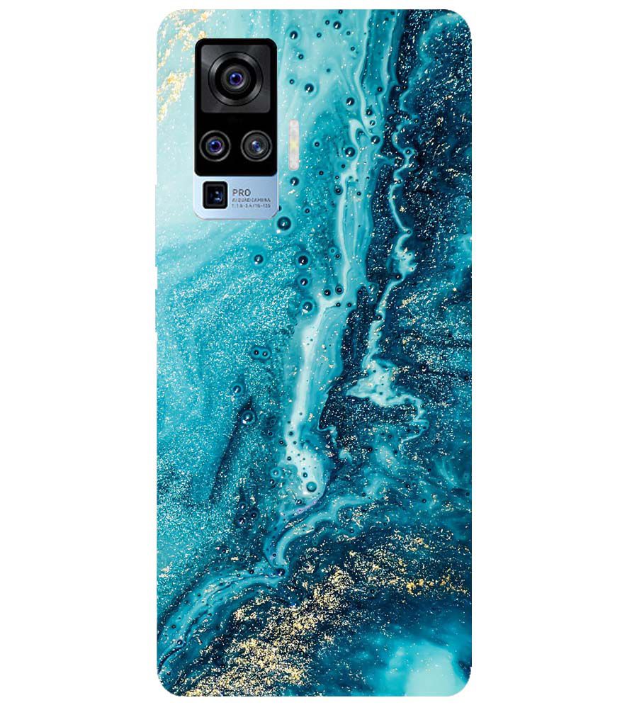 PS1317-Blue Marbles Back Cover for vivo X50 Pro