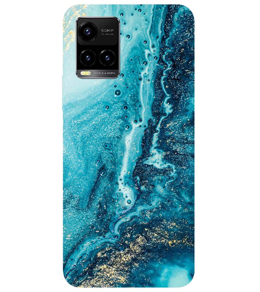 PS1317-Blue Marbles Back Cover for vivo Y33s