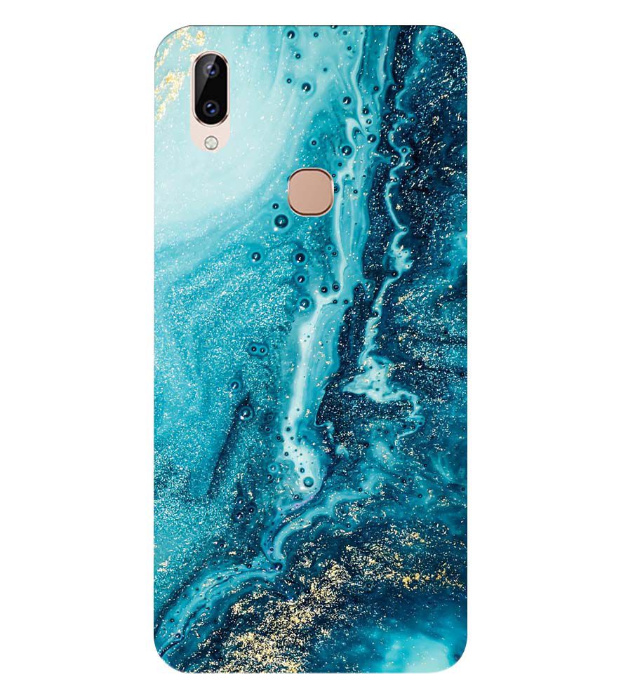 PS1317-Blue Marbles Back Cover for Vivo Y83 Pro