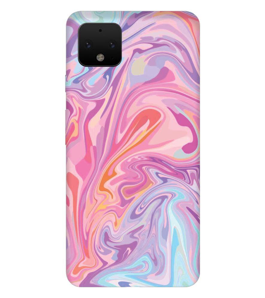 PS1319-Pink Premium Marble Back Cover for Google Pixel 4