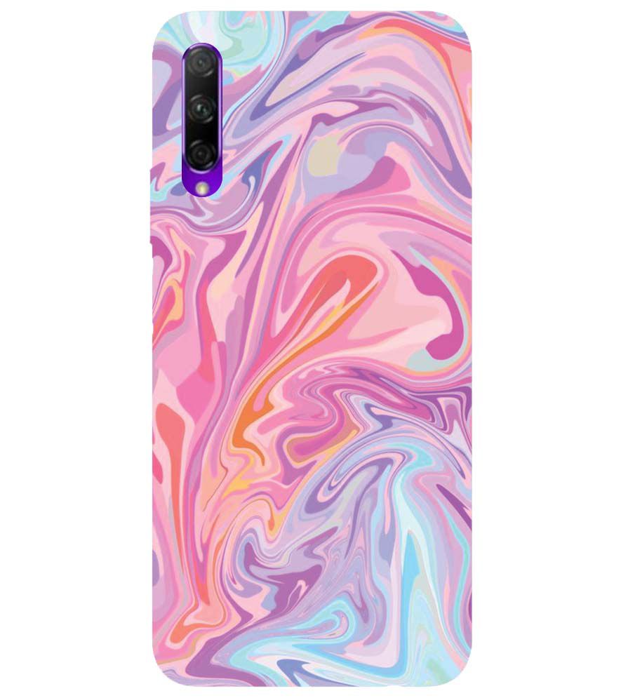 PS1319-Pink Premium Marble Back Cover for Honor 9X Pro