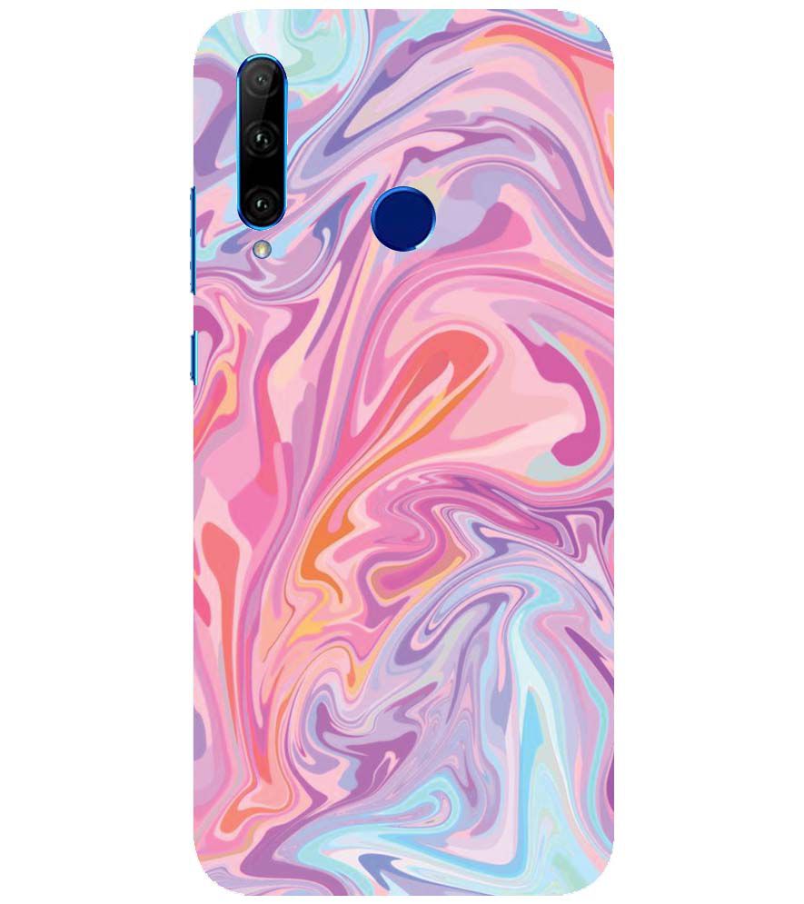 PS1319-Pink Premium Marble Back Cover for Huawei Honor 10i