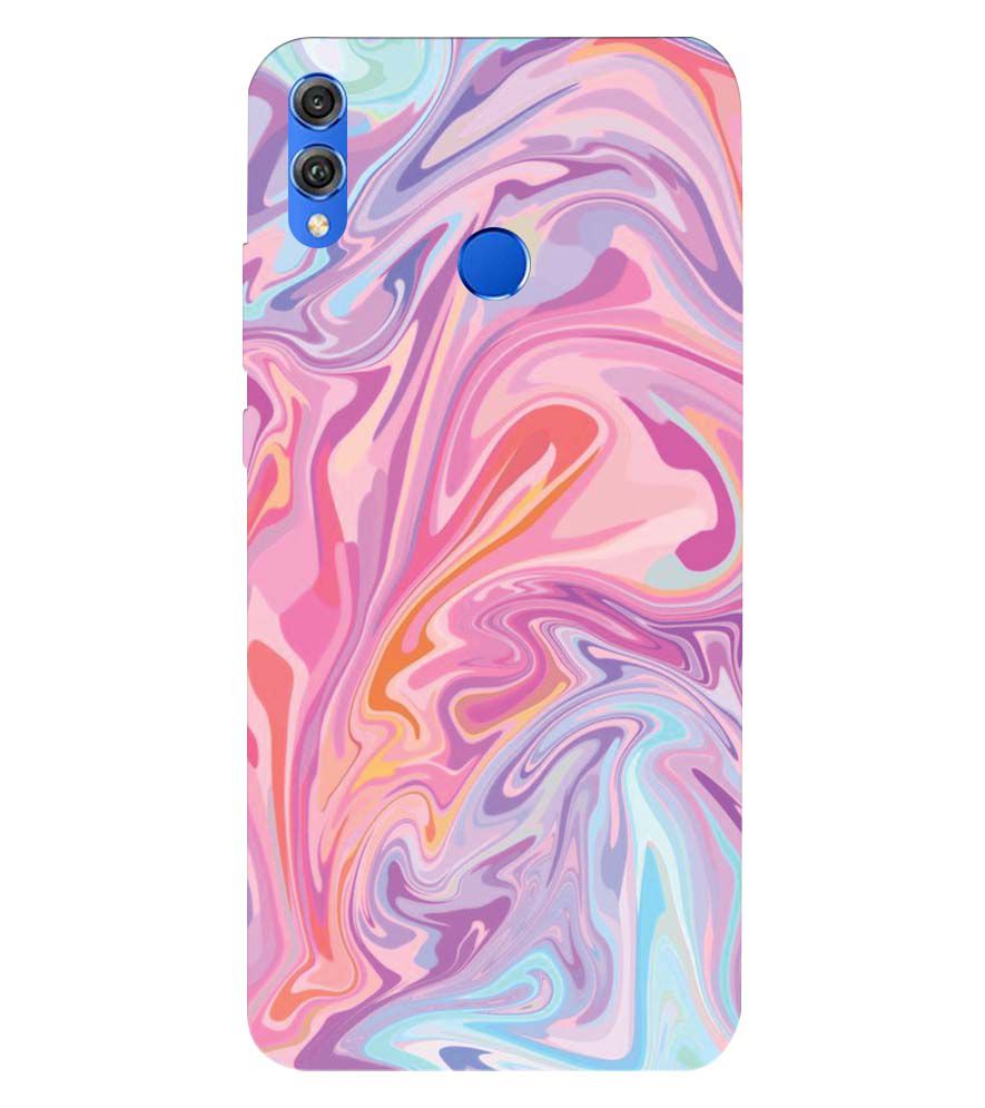 PS1319-Pink Premium Marble Back Cover for Huawei Honor 8X
