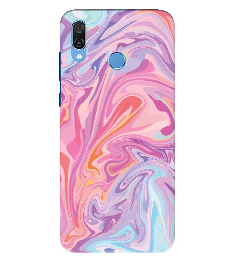 PS1319-Pink Premium Marble Back Cover for Huawei Honor Play