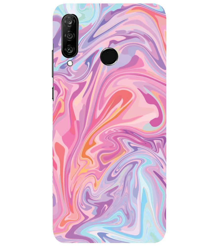 PS1319-Pink Premium Marble Back Cover for Huawei nova 4e