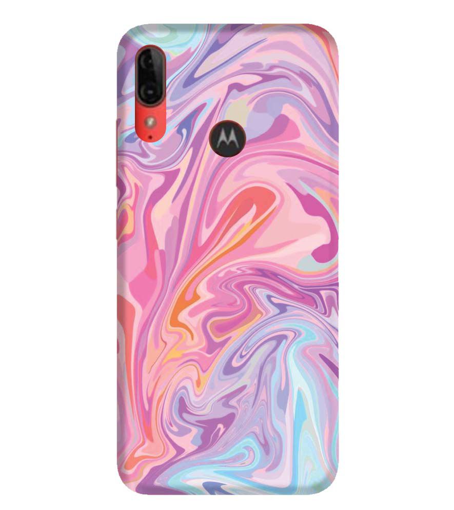 PS1319-Pink Premium Marble Back Cover for Motorola Moto E6s