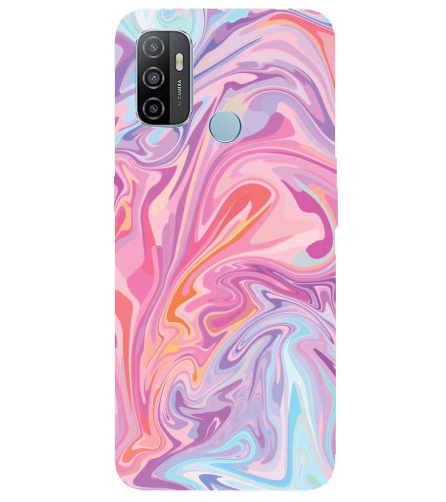 PS1319-Pink Premium Marble Back Cover for Oppo A53