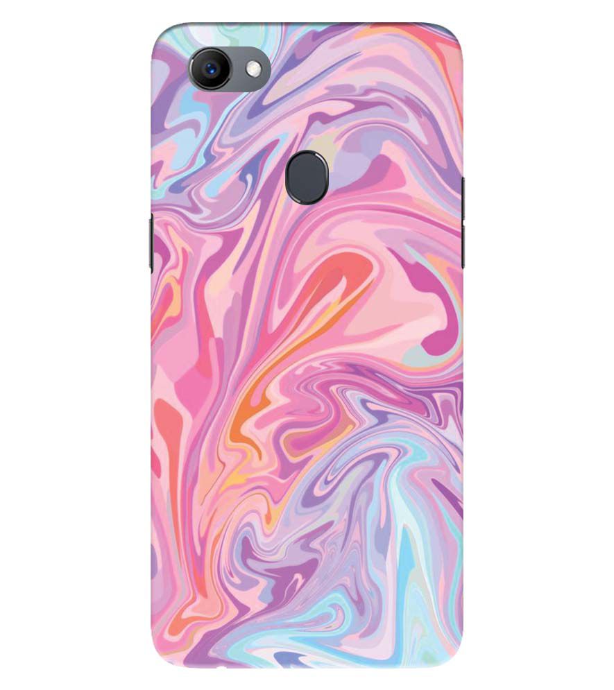 PS1319-Pink Premium Marble Back Cover for Oppo F5 Plus