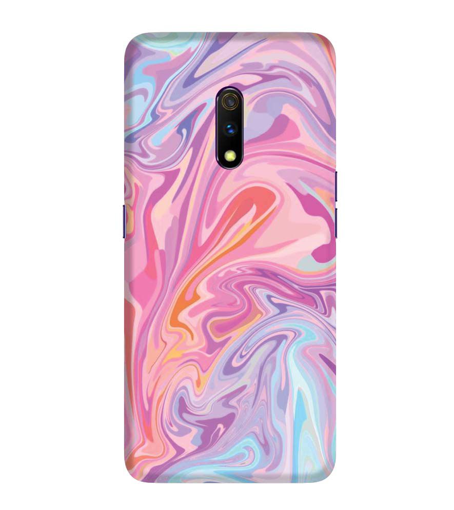 PS1319-Pink Premium Marble Back Cover for Realme X
