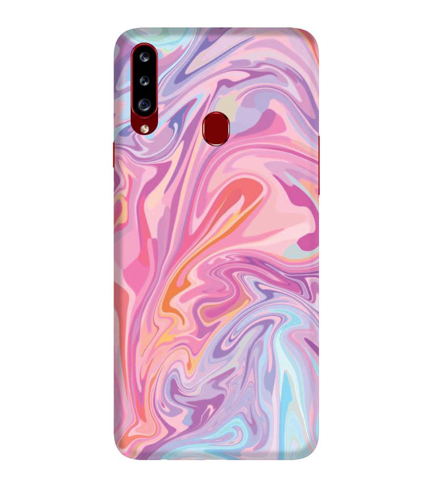 PS1319-Pink Premium Marble Back Cover for Samsung Galaxy A20s
