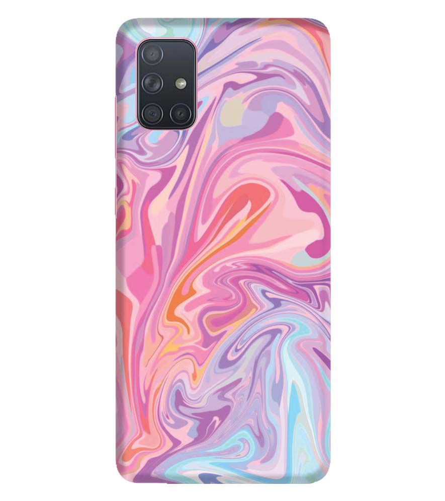 PS1319-Pink Premium Marble Back Cover for Samsung Galaxy A71