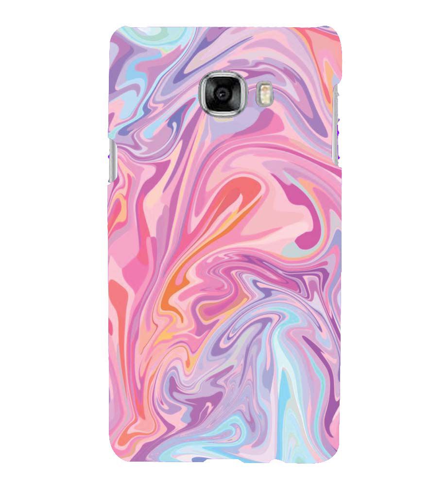 PS1319-Pink Premium Marble Back Cover for Samsung Galaxy C7 Pro