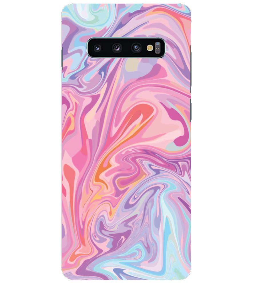 PS1319-Pink Premium Marble Back Cover for Samsung Galaxy S10+ (Plus with 6.4 Inch Screen)