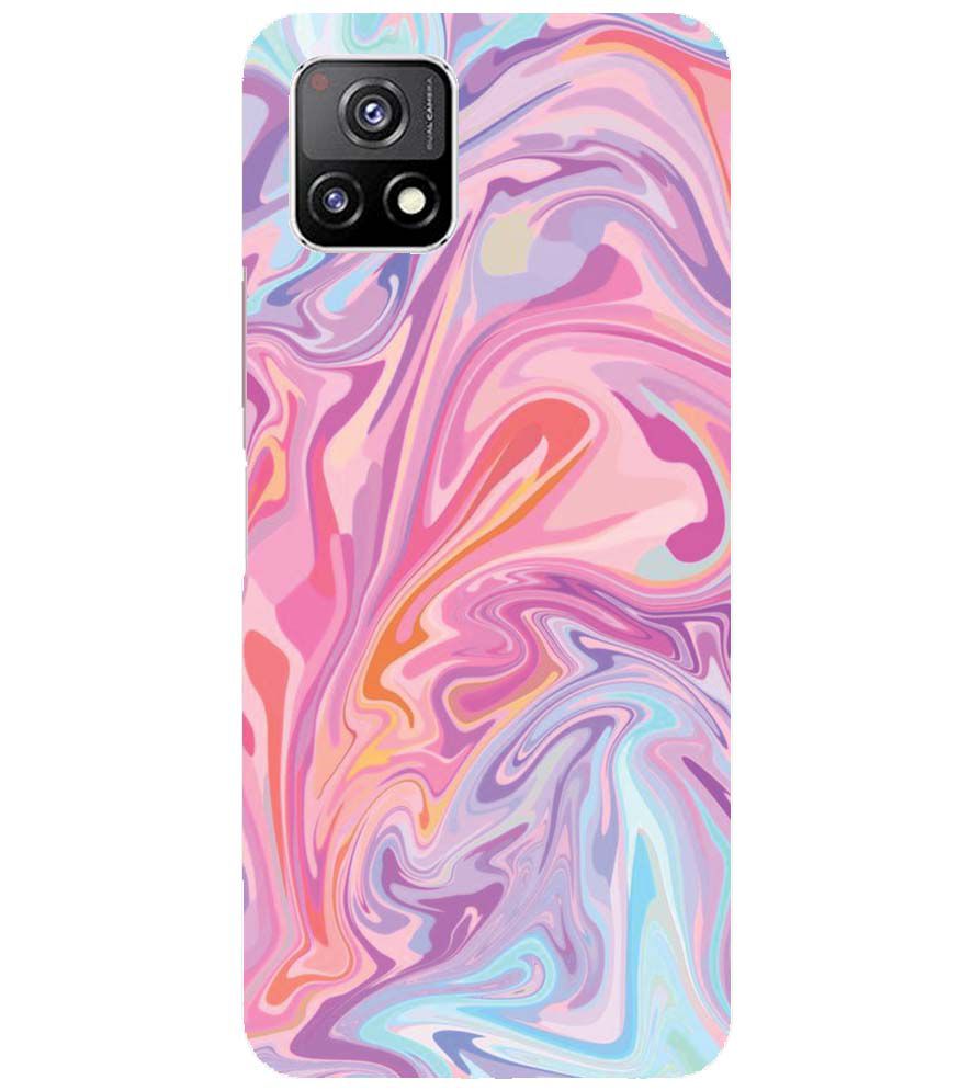 PS1319-Pink Premium Marble Back Cover for vivo Y52s