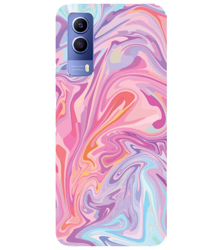 PS1319-Pink Premium Marble Back Cover for vivo Y53s