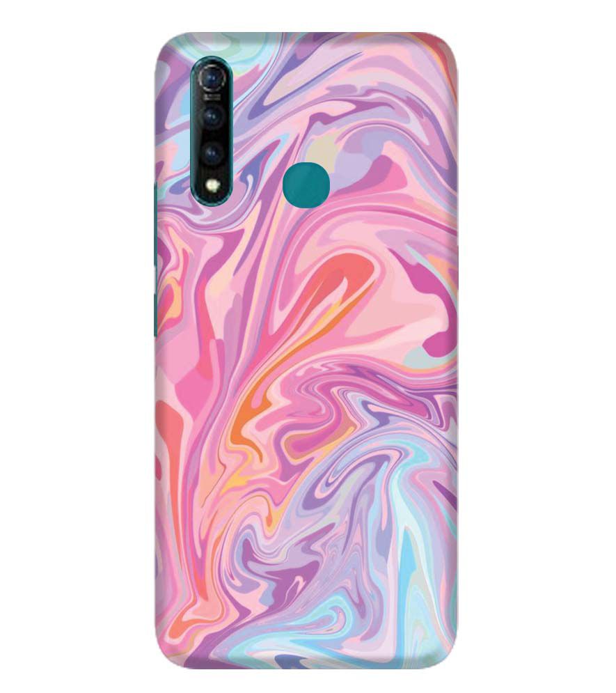 PS1319-Pink Premium Marble Back Cover for Vivo Z1 Pro